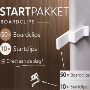 BoardClips -StartSet van 50 + 10 StartClips – Snel en Eenvoudig Gipsplaten Plaatsen